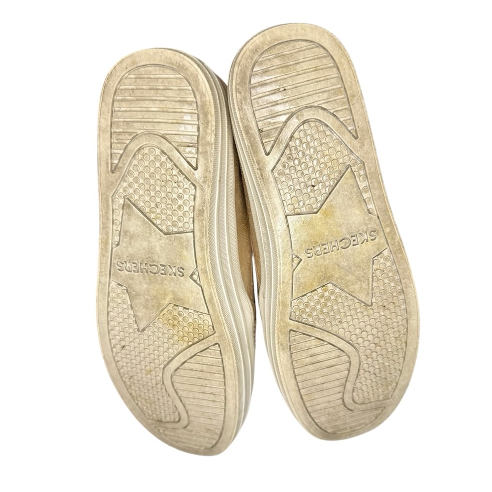 Skechers Street Golden Sparkly Slip-On Platform Sneakers Size 7 - Picture 6 of 7
